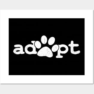 Dog Rescue Adopt Paw Posters and Art